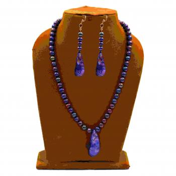 Handmade Colored MOP Necklace - Artistic Elegance and Vibrant Beauty